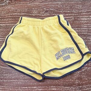 Zara Kids Yellow Shorts with Navy Trim